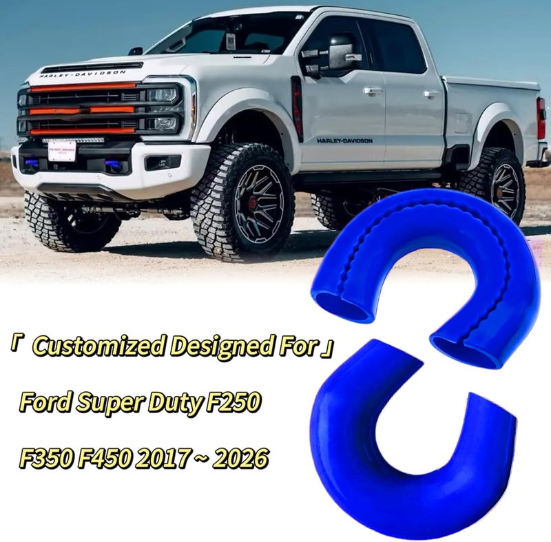 Yinnianets أغطية خطاف السحب المخصصة تناسب 2017-2026 فورد سوبر ديوتي F250 F350 F450، غطاء خطاف السحب للسيارة متوافق مع ملحقات F250 F350 F450 2017-2026 (أزرق) - Image 2